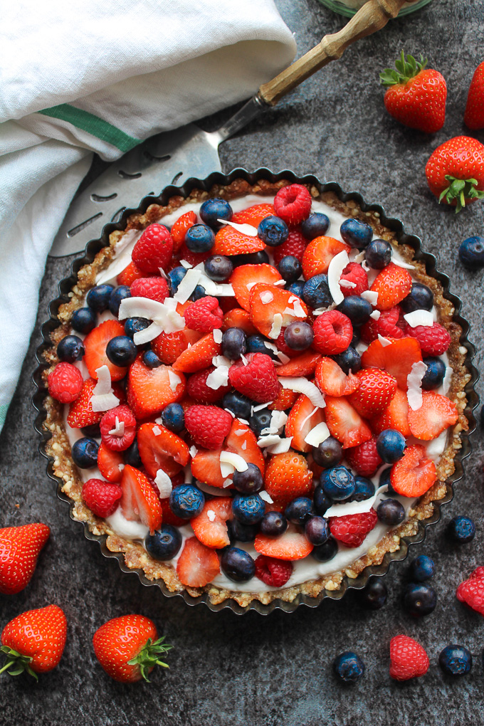 Mixed Berry & Whipped Coconut Cream Pie