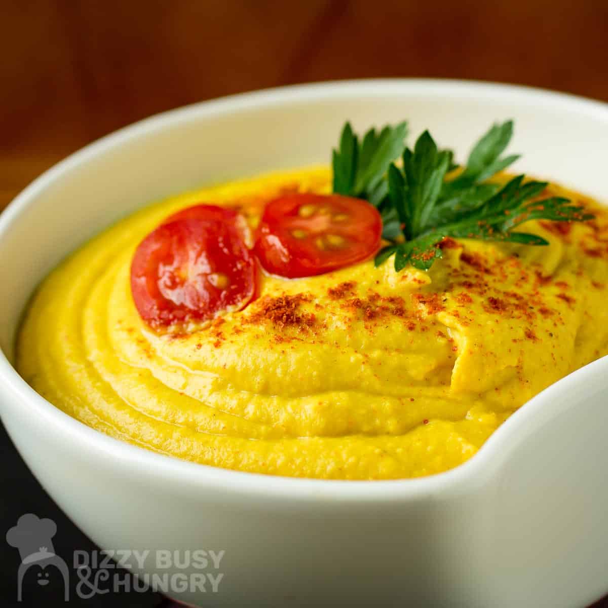 Turmeric Hummus (Without Tahini)