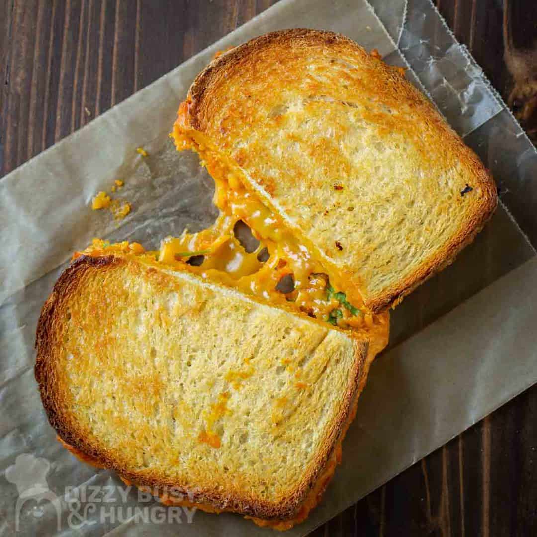 Cheddar Pumpkin Healthier Grilled Cheese