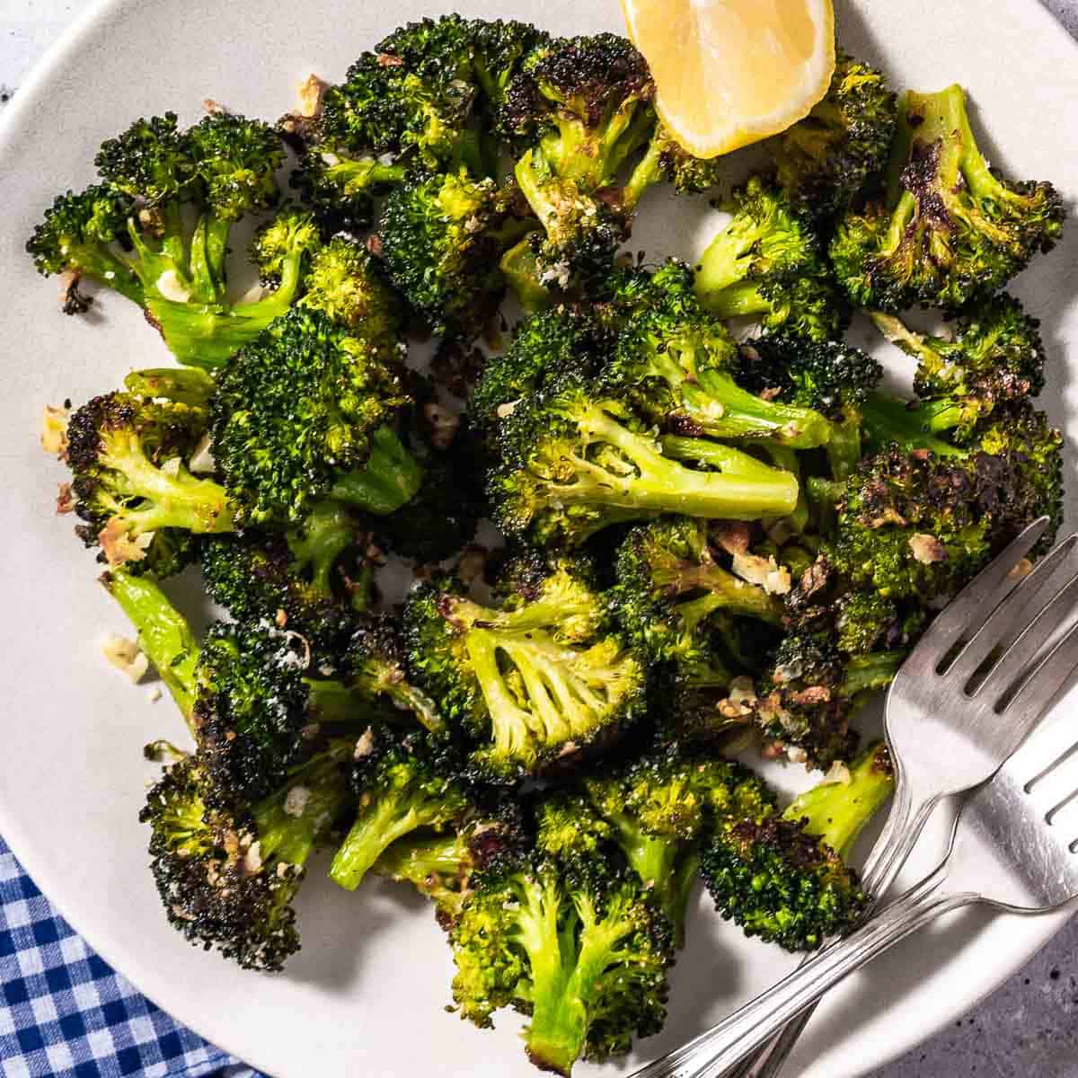 Roasted Broccoli with Garlic and Cheese