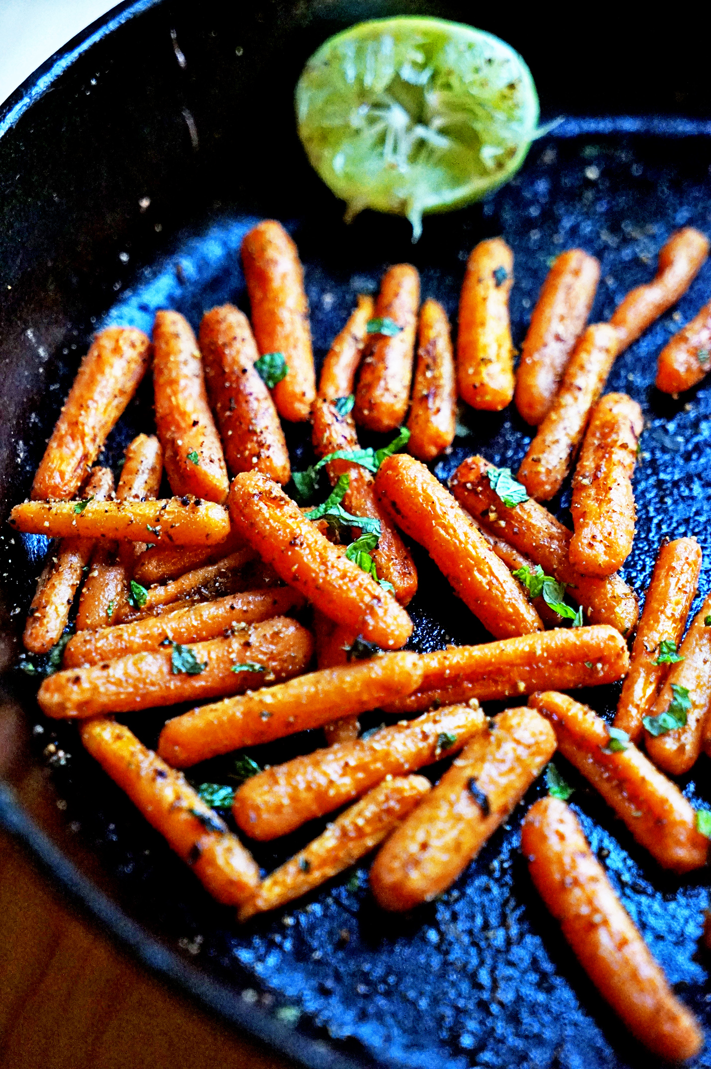 Roasted Carrots with Lime and Toasted Cumin Coriander and Fennel - keviniscooking.com