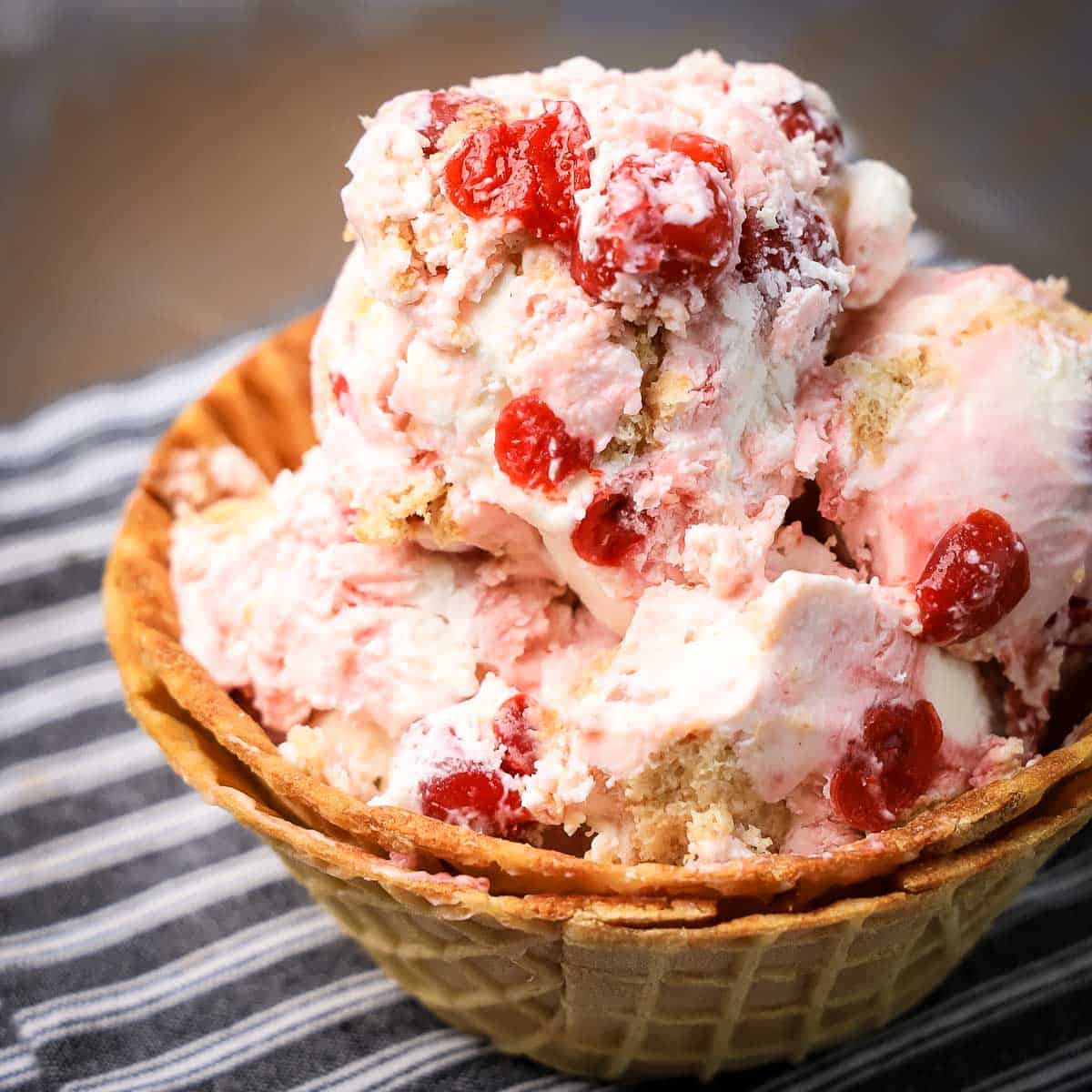 Easy Cherry Ice Cream (No Churn)