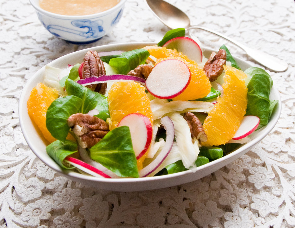 Fennel & Orange Salad with White Miso Dressing