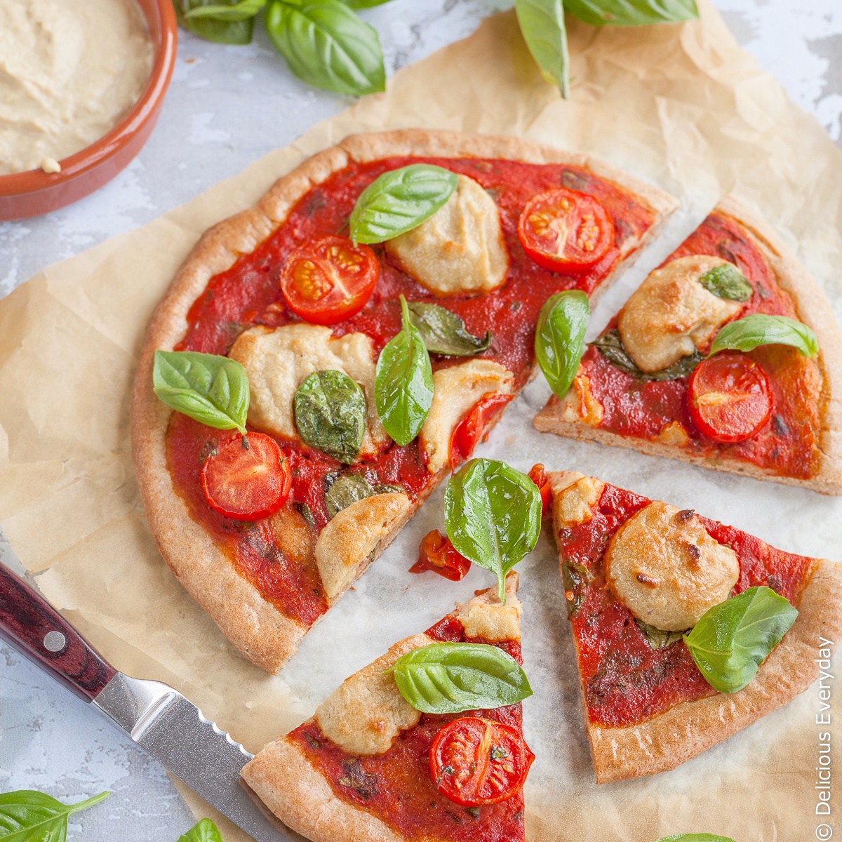 Spelt Vegan Margherita Pizza Recipe