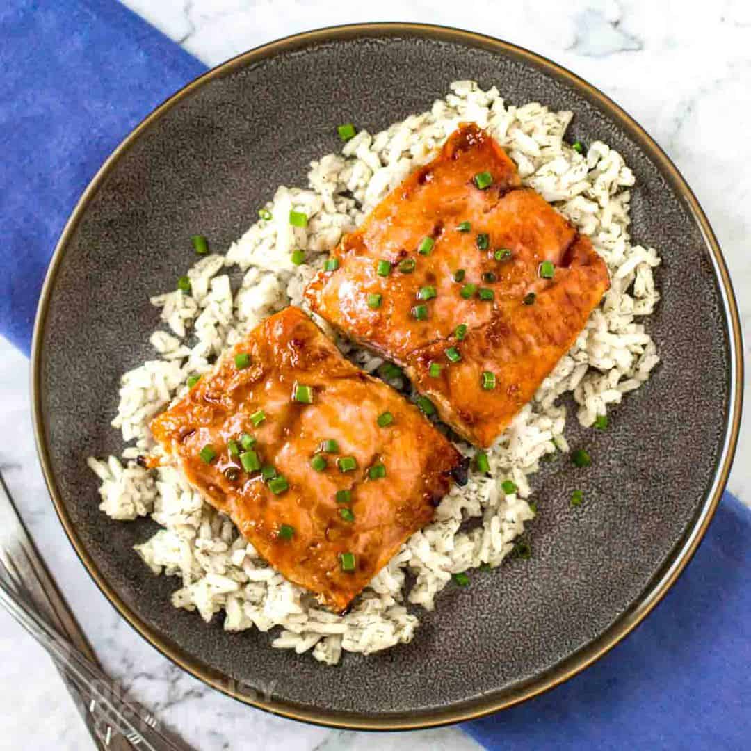 Skillet Teriyaki Glazed Salmon