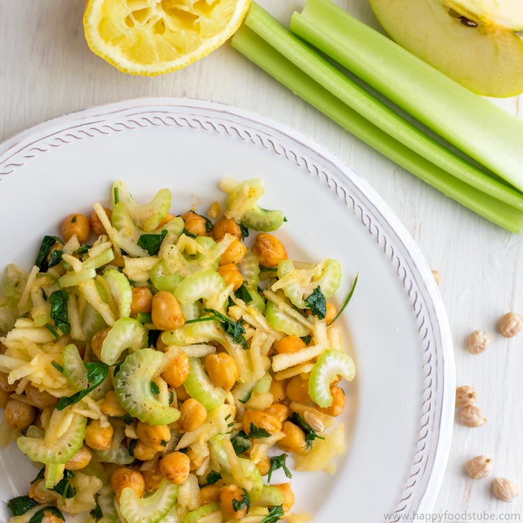 Healthy Chickpea Salad with Apple & Celery
