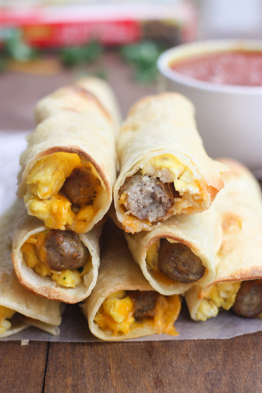 Egg and Sausage Breakfast Taquitos