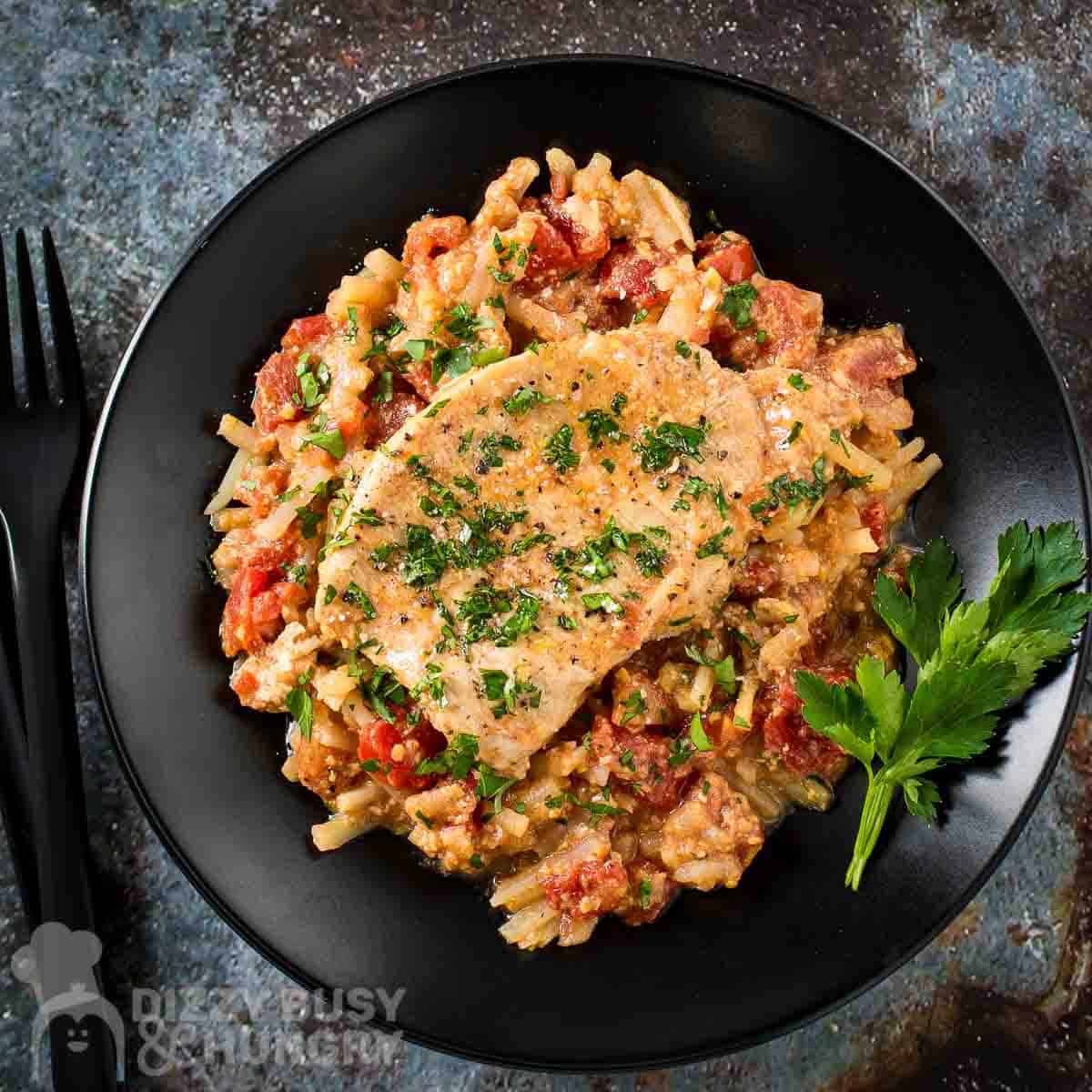 Slow Cooker Pork Chop Casserole with Hash Browns