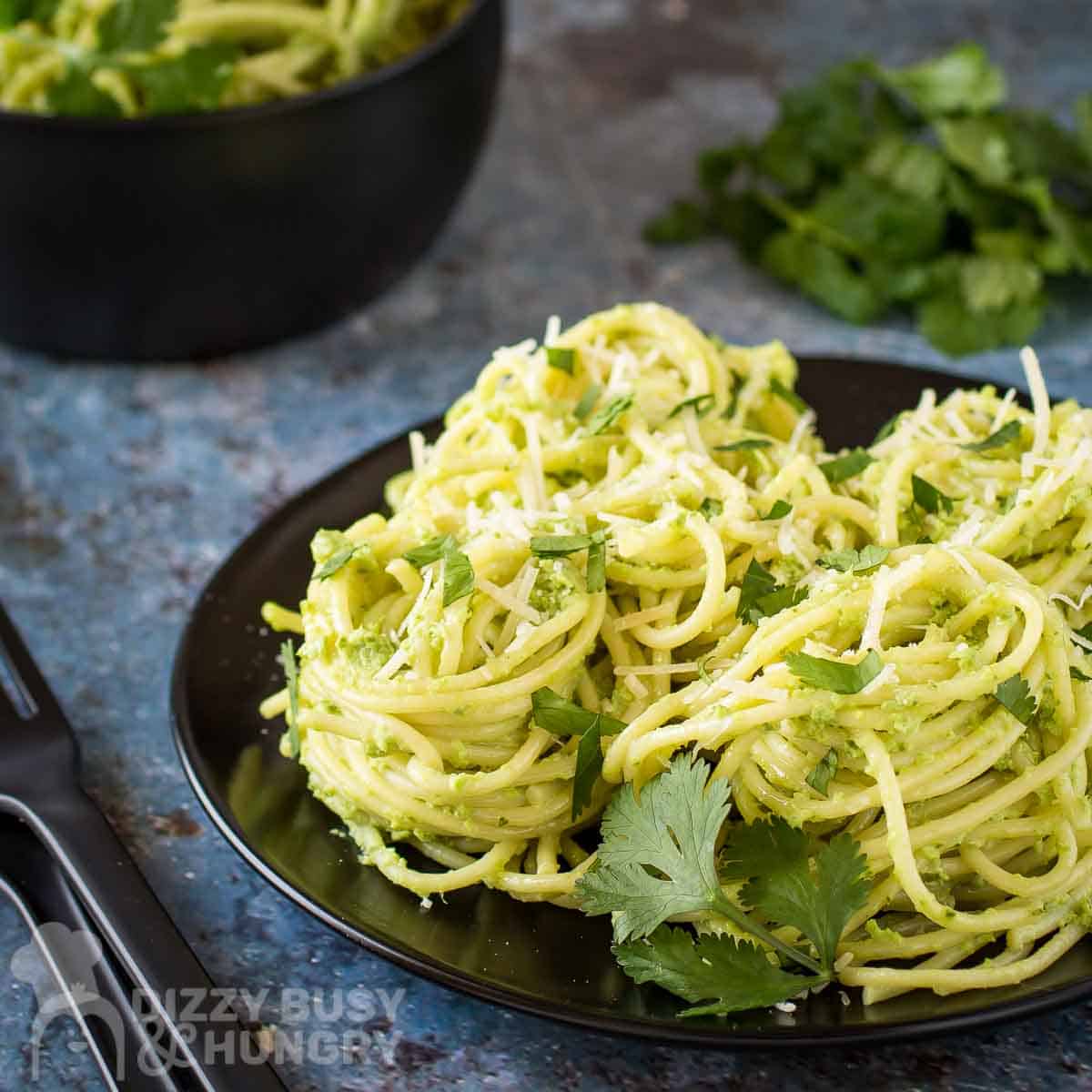 Green Spaghetti (With Creamy Poblano Pepper Sauce)