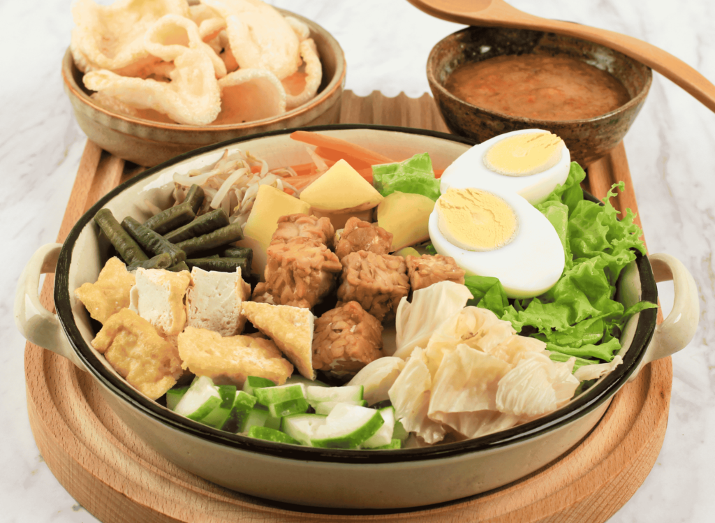 Indonesian Gado Gado (Vegetable Salad with Peanut Sauce)