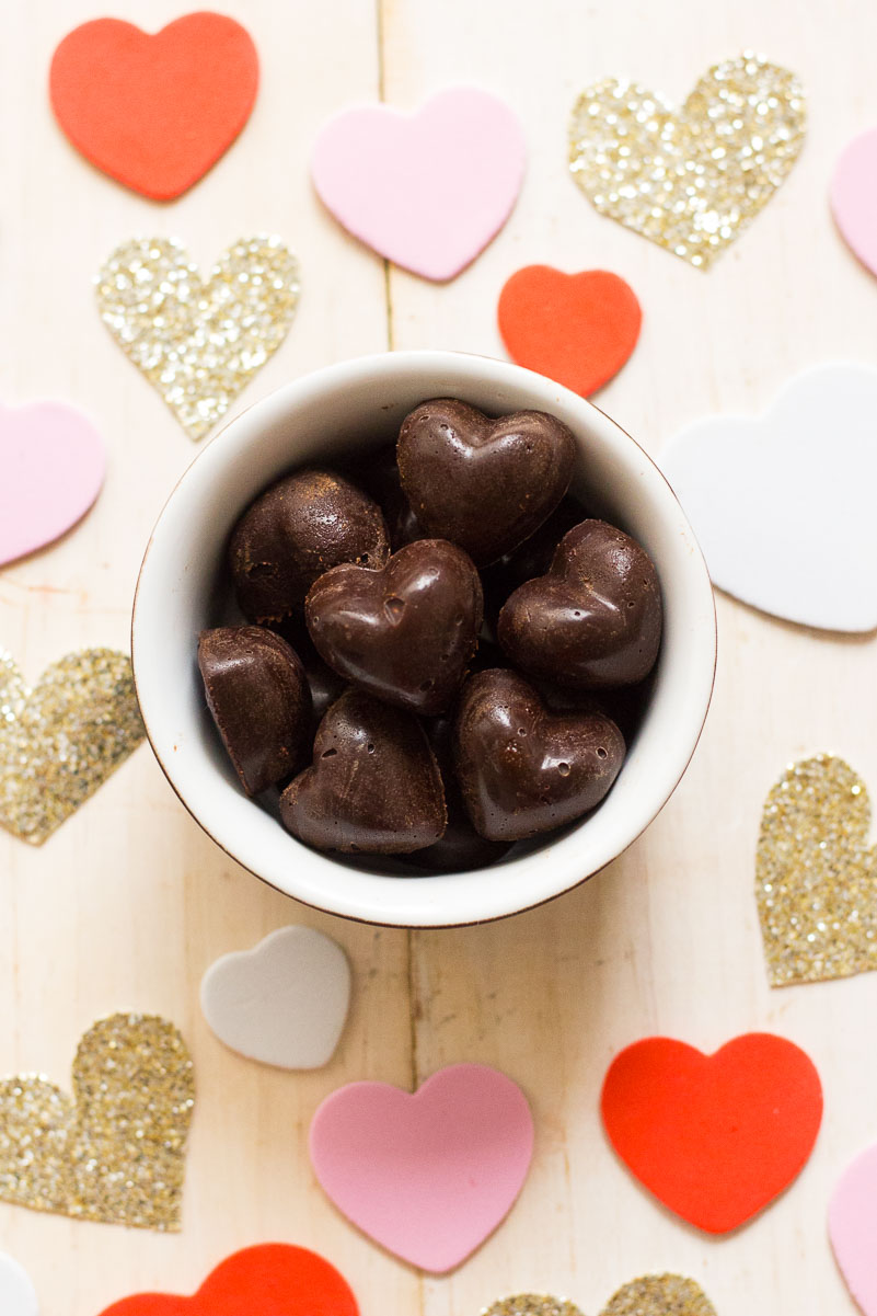 Homemade Dark Chocolate Hearts 3 Ways
