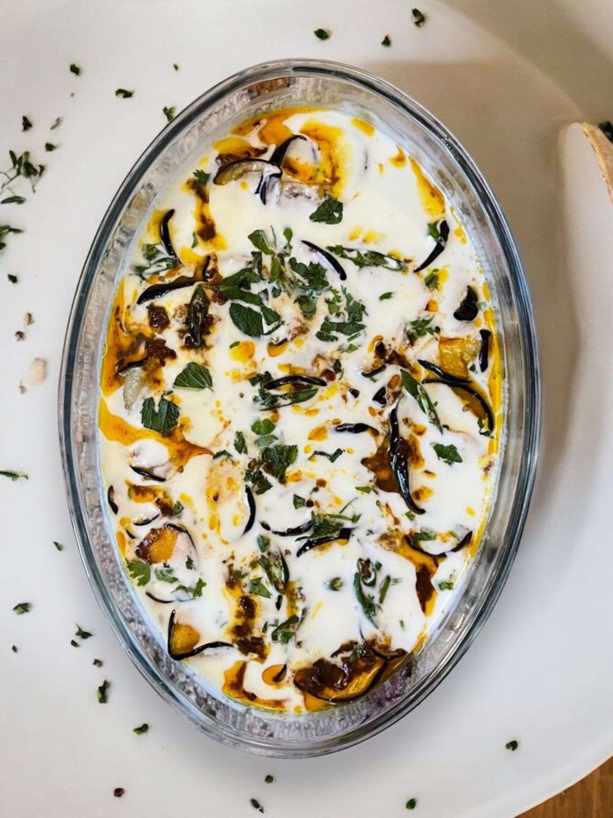 Dahi Baingan | Yogurt Eggplant Recipe