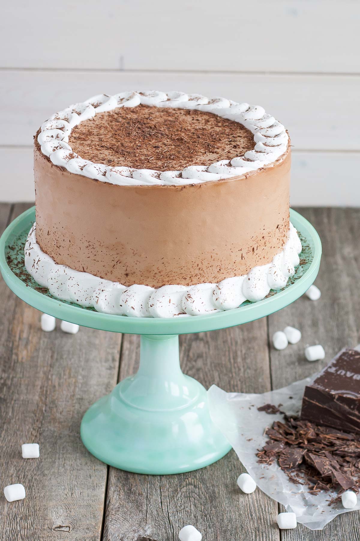 Hot Chocolate Cake With Marshmallow Filling