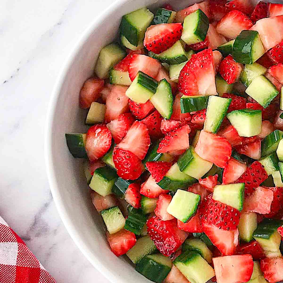 Strawberry cucumber salad