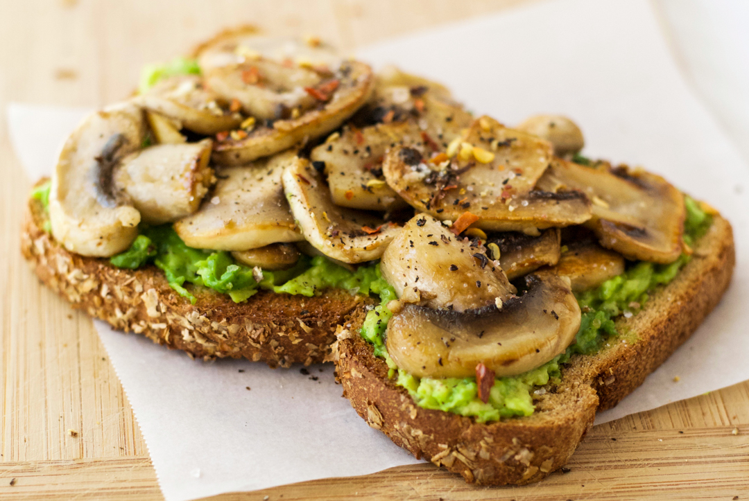 Garlic Mushroom Avocado Toast - Vegan