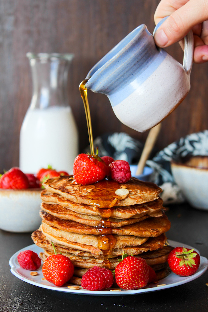 Vegan Buckwheat & Oat Pancakes