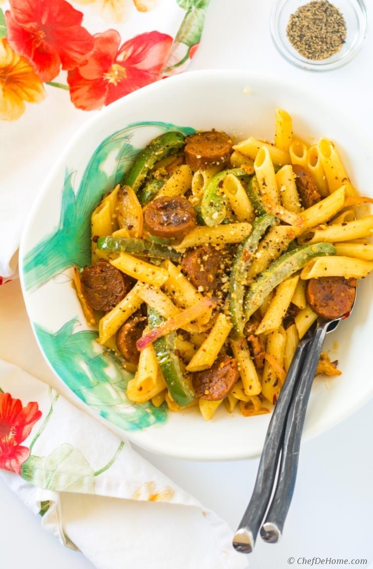 Sausage and Peppers Pasta Recipe