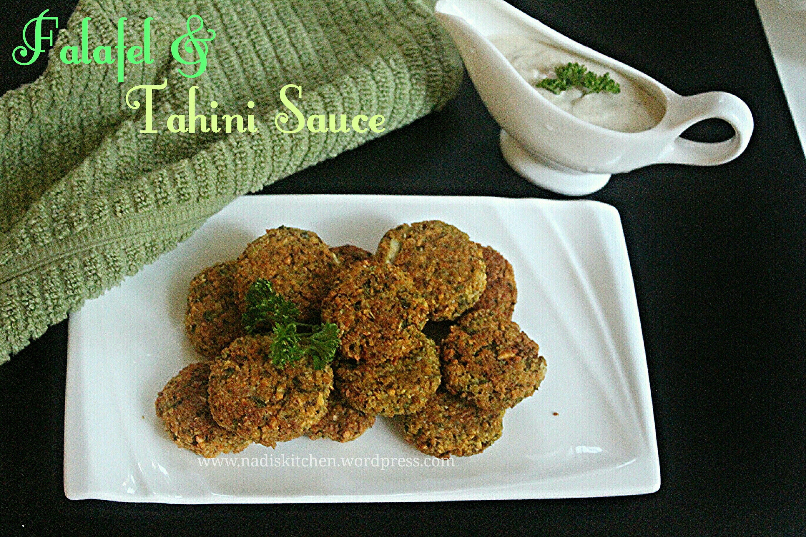 Baked Falafel with Tahini Sauce