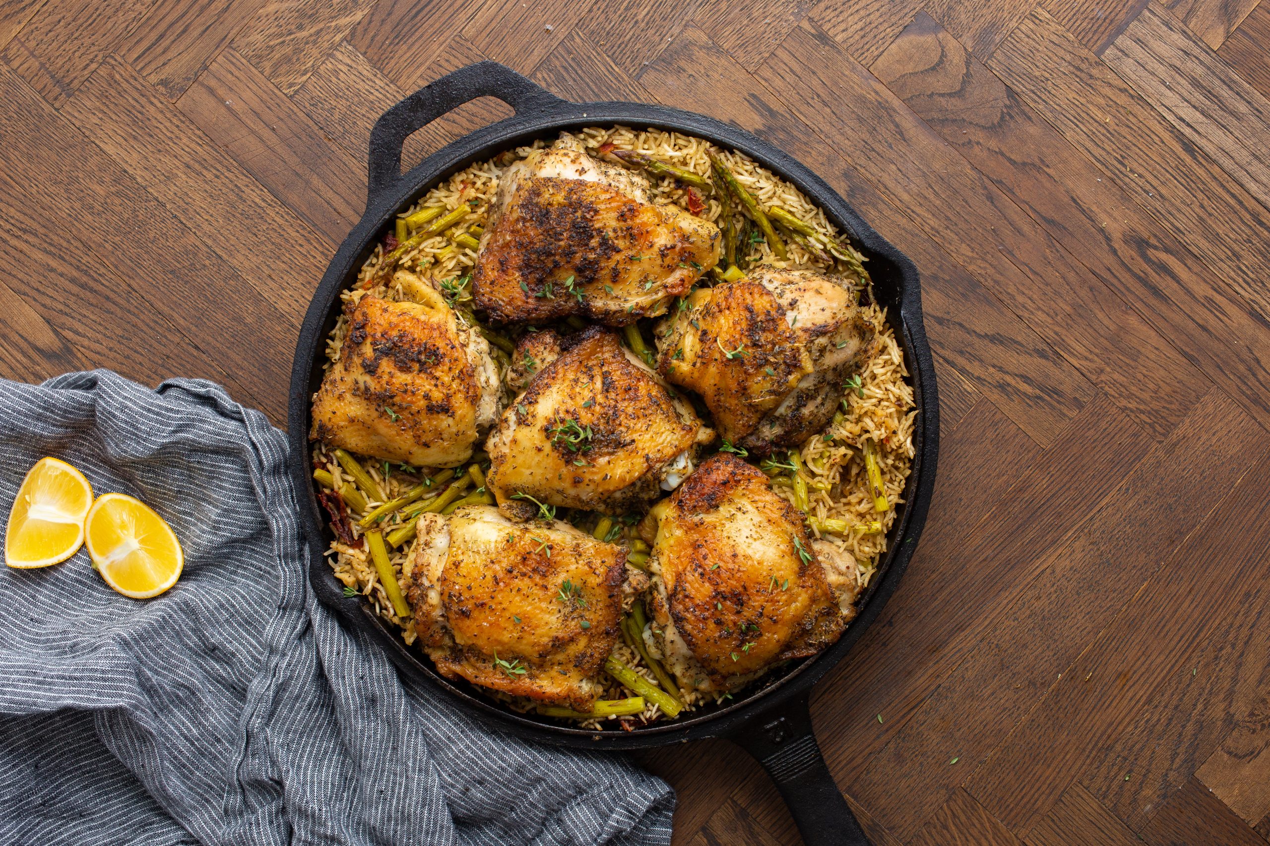 One Pot Lemon Herb Chicken & Rice