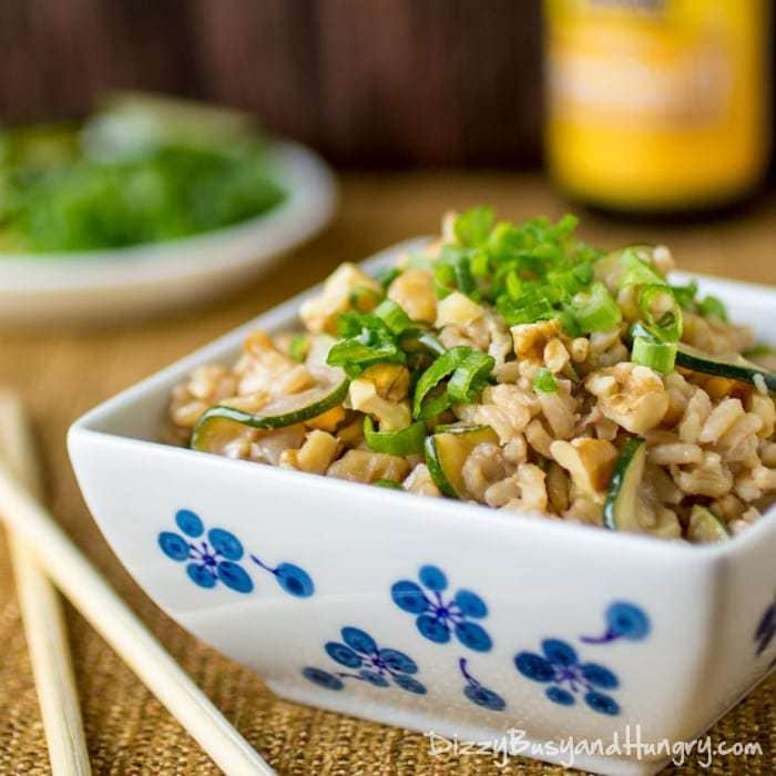 Zucchini Walnut Fried Rice