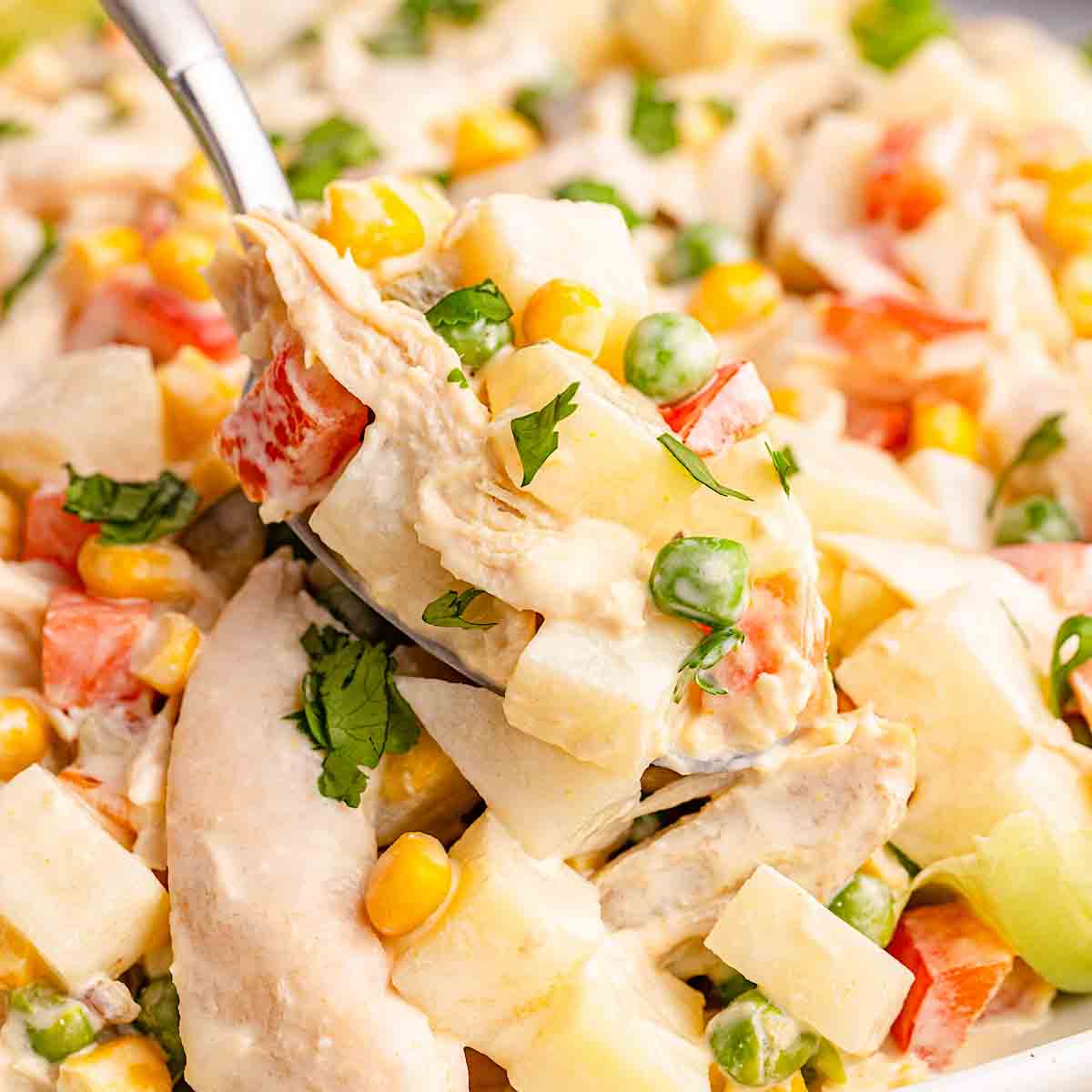 Mexican Chicken Salad (Ensalada de pollo) - Let’s Cook Chicken!
