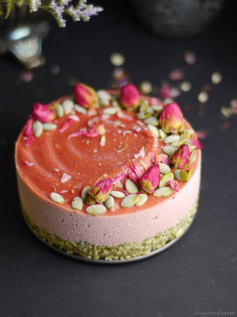 Strawberry Lime Parsnip Cheesecake