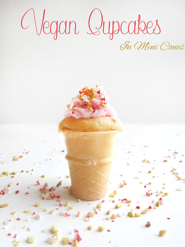 Vegan Cupcakes in Mini Cones