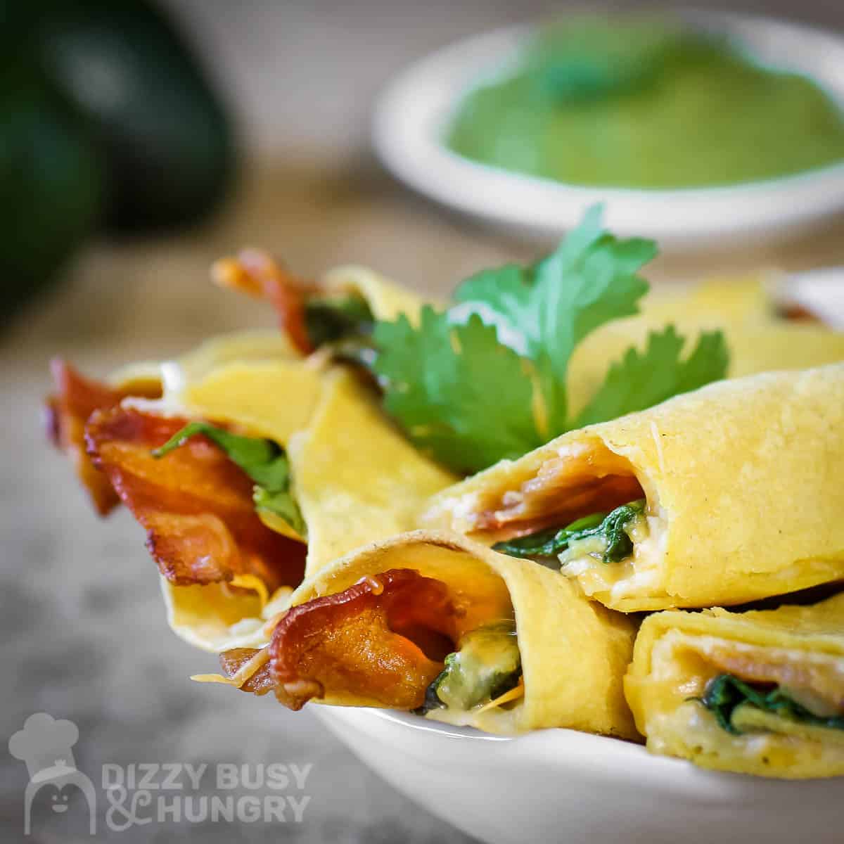 Cheesy Bacon Air Fryer Taquitos