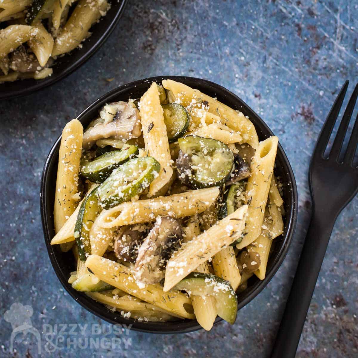 One Pot Zucchini Mushroom Pasta