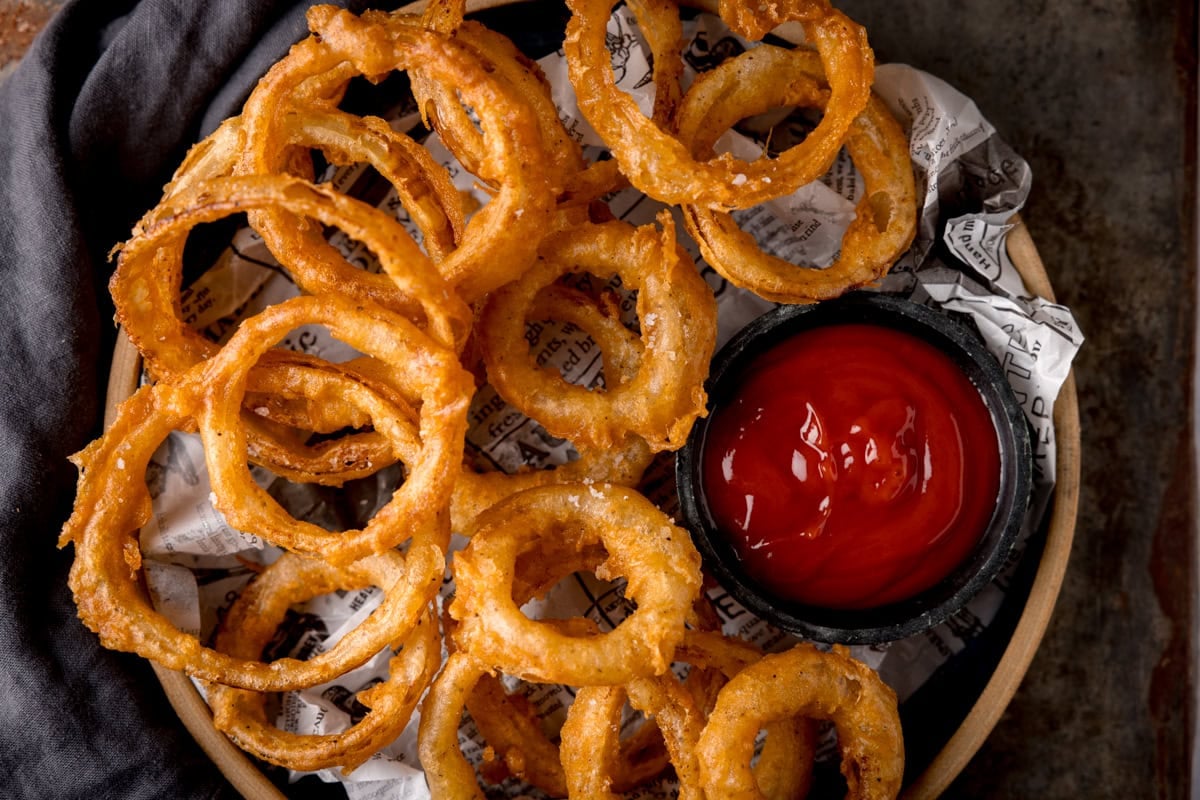 Beer battered onion rings