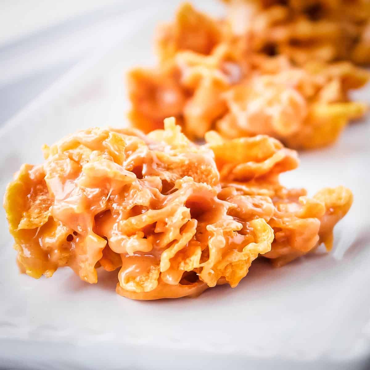 No Bake Peanut Butter Cornflake Cookies