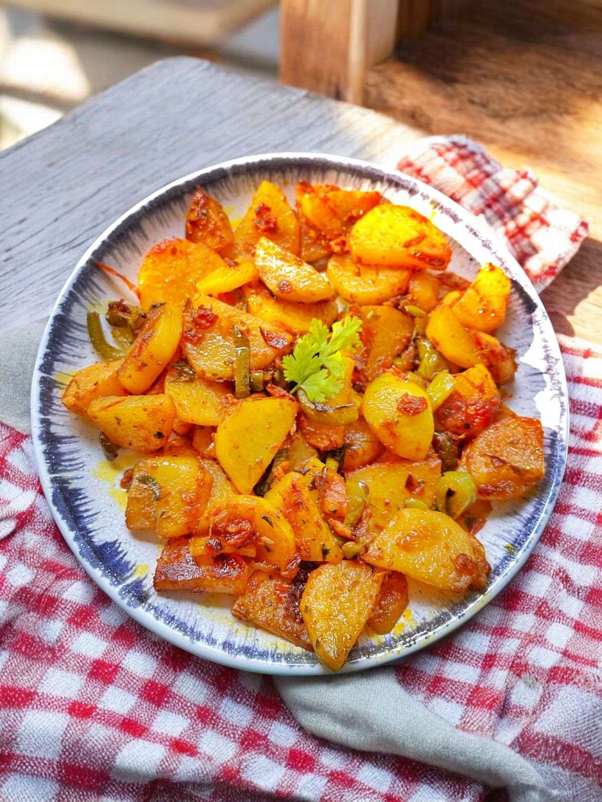 Aloo Shimla Mirch | Capsicum Potato Curry