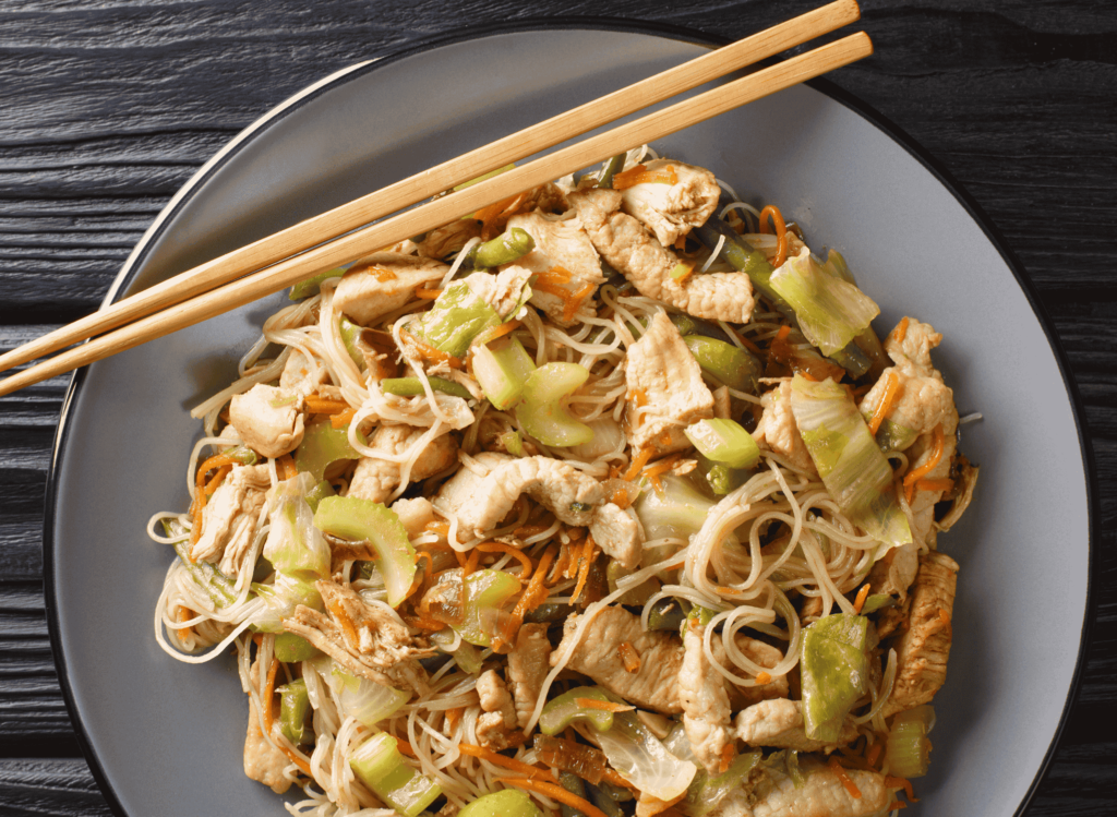 Filipino Stir Fried Rice Noodles