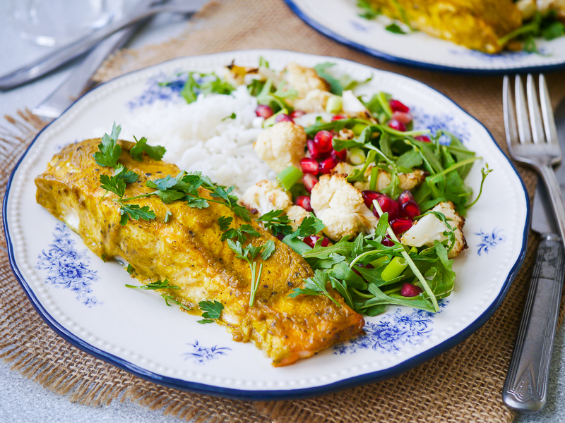 Indian Spiced Baked Salmon Fillet | Nourish Everyday