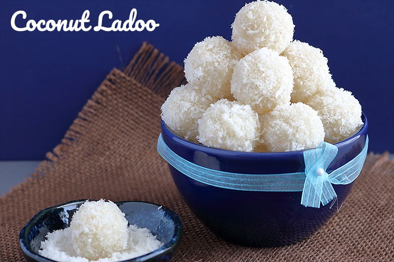 Coconut Ladoo - Easy Indian Sweet Recipe -Thengai Ladoo Dessert