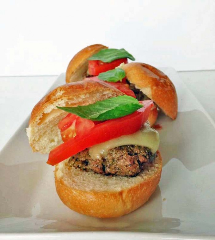 Bruschetta Burger Sliders
