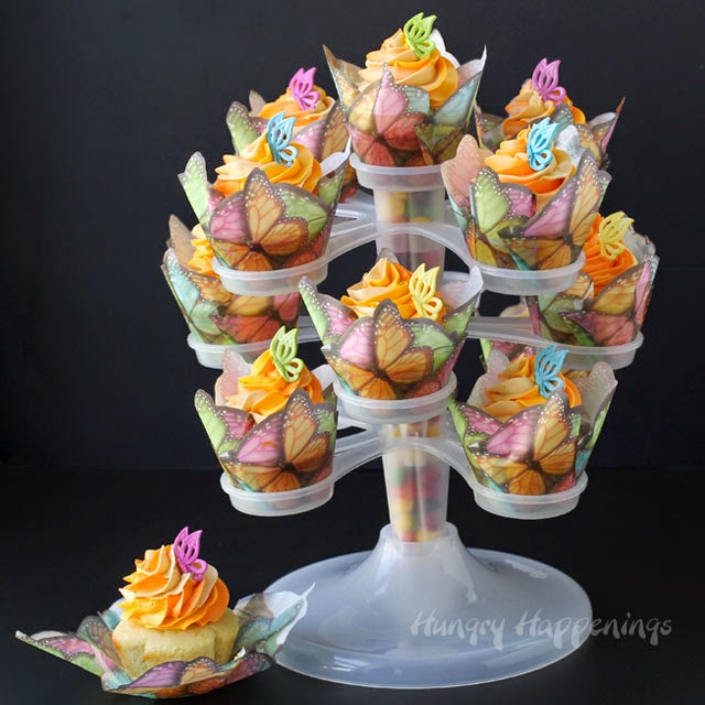 Mother’s Day Treats – Peach Cobbler Butterfly Cupcakes