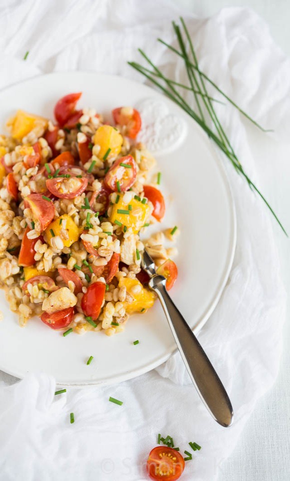 Mixed Grains with Mango and Tomato Salad