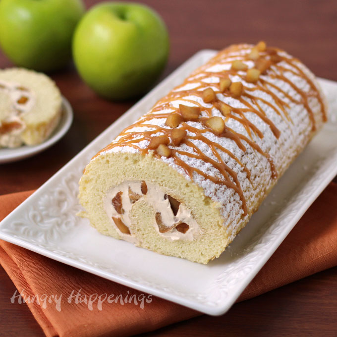 Caramel Apple Cake Roll
