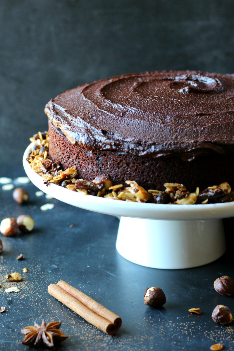 Chocolate Espresso Hazelnut Cake