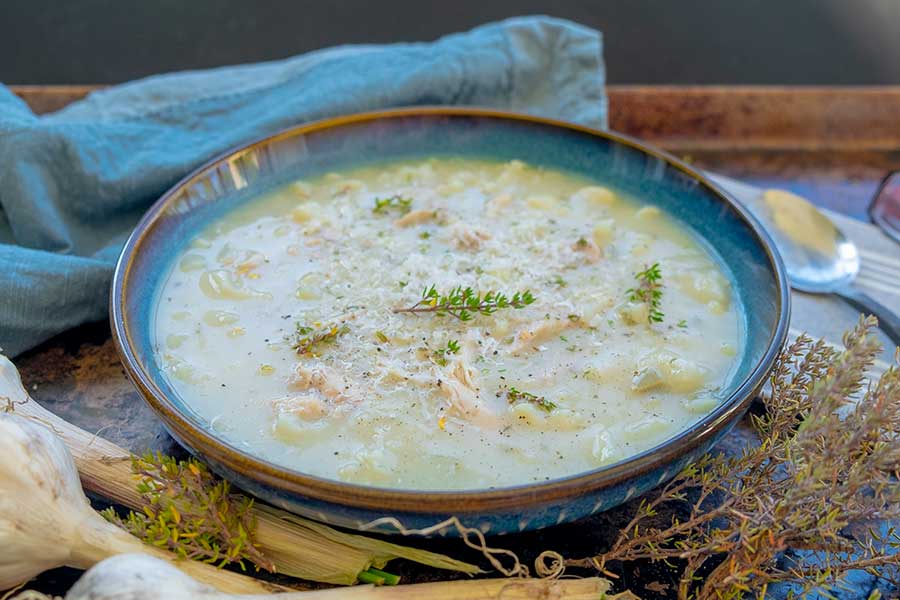 Cream of Cauliflower Chicken & Potato Soup