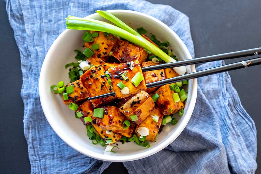 Crispy Tofu With Spicy Ginger Sauce