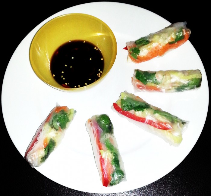 Rice Paper Rolls with Chicken and Vermicelli Noodles