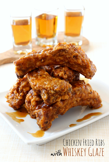 Chicken Fried Ribs with Whiskey Glaze