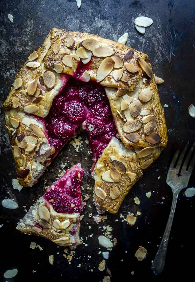 Fruit Galette with Raspberry and Almond