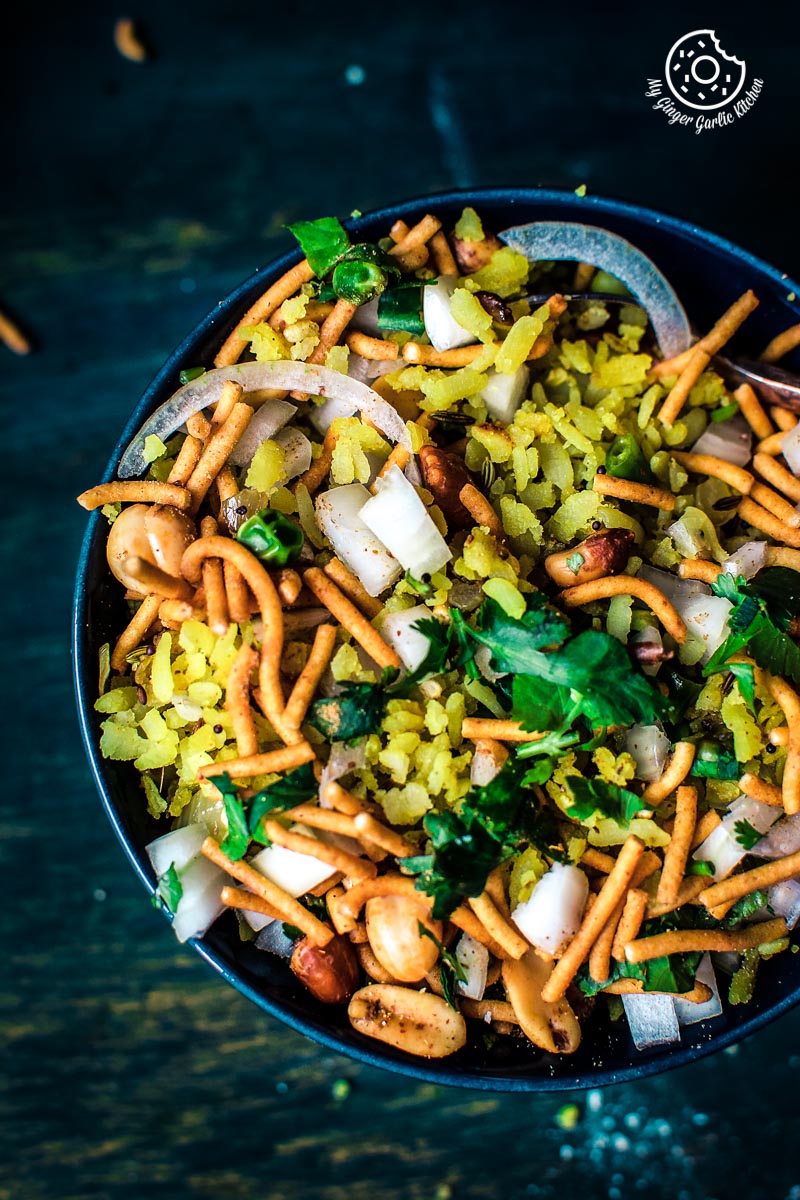 Khatta Meetha Indori Poha - Beaten Rice Fry
