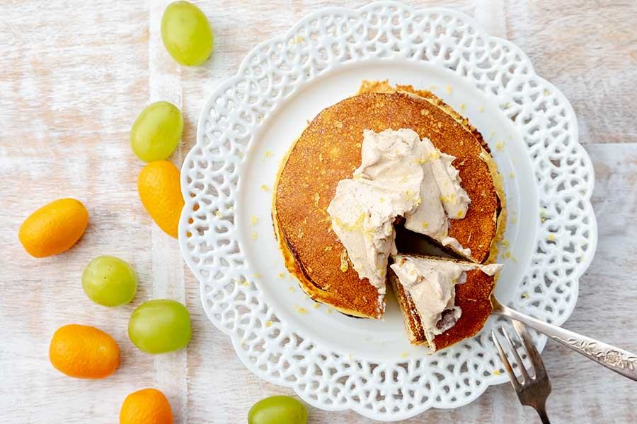 Keto Pancakes with Cinnamon Cream Cheese Butter