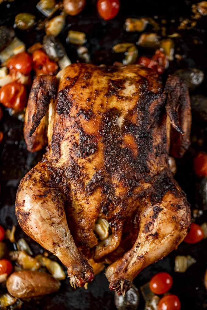 Whole Roasted Moroccan Chicken