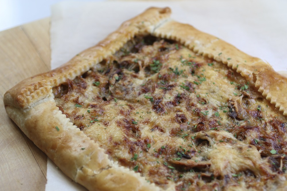 Mushroom, Bacon & Caramelized Onion Tart