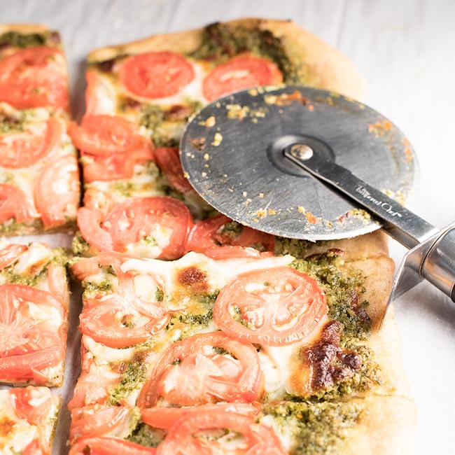 Basil Pesto Pizza that you & your kids will love!